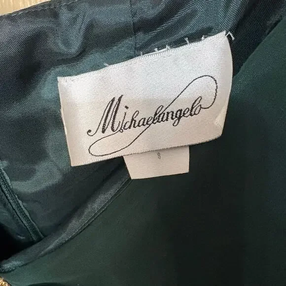 Michael Angelo VINTAGE green dress - Picture 3 of 12